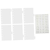 NUOBESTY 5 Sätze Handbuch Trennzeichen Plastiketiketten Bindemittel Zubehör trennlaschen scrapbooking sticker Büroklammern Aufkleber Laschen für Ordner Trennwand für Notizbuch leer Teilung