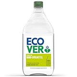 Ecover Hand-Spülmittel Zitrone & Aloe Vera (950 ml), nachhaltiges Spülmittel mit Zuckertensiden, kraftvoller Fettlöser, Geschirrspülmittel flüssig und auf pflanzlicher Basis