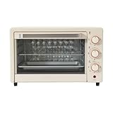 Elektro-Backofen 22L, 1000W mit 4 Heizstäben, Temperatur 120–250°C (248–482°F) einstellbar mit Grillrost & Backblech für Pizza, Brot, Grillgerichte