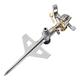CELLFAST Pulsationssprenger Impulsprenger Pulsationsregner Professionell Gartensprinkler Rasensprenger Aus Metall Für Rasen Blumen Pflanzen Stufenregulierung Lux Ideal, Silber