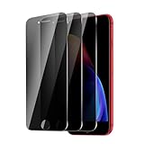 BIESHKJ【3er-Pack Sichtschutz Schutzfolie für iPhone 8 Plus/7 Plus/6 Plus/6S Plus， Anti-Spy-Hartglas, Panzer Schutz Glas,Gehärtetes Glas Displayschutz, 9H Schutzglas, Anti-Öl, blasenfrei, kratzfest