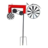 Traktor Windspiel – Windspiel für Garten | Pinwheel Traktor für Rasen | Windspinner | Garten-Spinner | Drehbarer Hof-Kunst-Windkreisel zur Dekoration