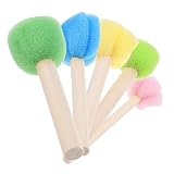 KAILIKETIY 5Stücke Teiliges Malpinsel Praktische Schwamm Pinsel für Kreative Kunstwerke für Schule Kindergarten und DIY Projekte Wiederverwendbar und Leicht zu Reinigen