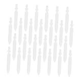DIKACA 40 Stück Ersatzfeder Löschbare Stifte Federkiel Markierstift-nachfüllung Kugelschreiberminen Mit Feder Ersatzmarkierungsspitzen Maker-tipps Kugelschreiber Nachfüllungen Weiß Nylon