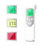 BESTEK Fieberthermometer Kontaktlos Stirnthermometer, Digitales Infrarot Thermometer für Erwachsene Baby mit Genaue Messungen, Fieberalarm, LCD Anzeige, Schalter °C oder °F, 32 Speicherabruf, Weiß
