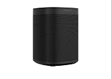 Sonos One Smart Speaker, schwarz – Intelligenter WLAN Lautsprecher mit Alexa Sprachsteuerung, Google Assistant & AirPlay – Multiroom Speaker für unbegrenztes Musikstreaming