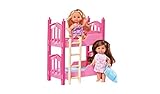 Simba 108178046 105733847 - Evi Love 2 Floor Bed / mit zwei Evi Puppen / mit Stockbett / inklusive Zubehör / Ankleidepuppe / 12cm, für Kinder ab 3 Jahren