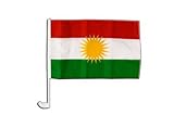 Autofahne Autoflagge Kurdistan - 30 x 40 cm