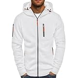 Jacke Herren Winter Angebote des Tages Heute Männer Mode Hoodies Casual Drawstring Full Zip Hooded Langarm-Sweatshirt Doing Out Sportjacke mit Zip-Taschen Lederjacke