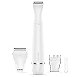 Funstant Bikini-Trimmer 2-in-1 Wiederaufladbar für Frauen, Präzisionskopf & Folienrasierer, Sanfte & Sichere Rasur für Intimbereich & Schambereich, Type-C Aufladung, Kabelloser Elektrorasierer