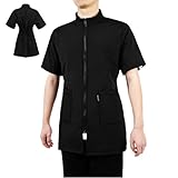 Gadpiparty Haustierpflege Kittel Fasergewebe Pflegejacke mit Kurzarm und Multifunktionalen Taschen Weich Waschbar für Hunde Friseur und Katzen Grooming