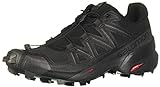 Salomon Speedcross 5 Damen Trail Running Schuhe, Grip, Stabilität, Passform, Black, 39 1/3