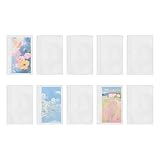 Klarsichthüllen für Ordner | 10 Blatt schützt Dokumente mit Klappe | glatte Hüllen für Organizer von Geld, Kreditkarten, Fotos, Postkarten | Studium Planung Projekt