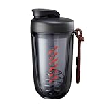 590 ml Trink-Shake-Flasche mit Shaker-Ball, Fitness-Wasserbecher, auslaufsicher, Molkenproteinpulver-Mixer-Flasche für Fitnessstudio, Camping, Wandern, Sport