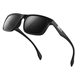 Wrimen Polarisiert-Sonnenbrille-Herren-Damen-Sonnenbrillen-Unisex-Schwarz-UV400-Retro-Vintage-Klassisch-Golf-Fahren-Angeln-Reisebrille-Outdoor-Sportarten Mode Sonnenbrille,1