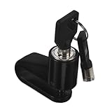 JOINPAYA 1Satz Scheibenbremsenschloss für Motorräder Elektrofahrräder Hochfester Diebstahlschutz Tragbar Vielseitig Einsetzbar mit Schlüssel