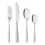GRÄWE Besteckset für 6 Personen aus Edelstahl, Essbesteck, Tafelbesteck Set 24-teilig, spülmaschinengeeignet, Besteck Set mit Dekor - Serie Gent