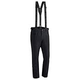 Maier Sports Anton Slim, Enganliegende Herren Skihose, Wasserdichte Schneehose, Stretchmaterial und verstellbarer Bund, PFC-frei, mTHERM Wattierung & mTEX Wetterschutz, Schwarz, Gr. 56 (W39/40/L32)
