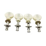 harayaa 4 Ukulelen Wirbel, Präzises Stimmen, Robuste DIY Teile, Zubehör, Banjo Wirbel, Ukulelen Ersatzteile, Silber Und Weiß