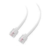 Cable Matters 2er-pack 5m Telefonkabel RJ11 auf RJ11 für Telefon, Internet DSL, ADSL kabel, Modem, ISDN kabel in Weiß - 5 m