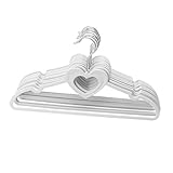 Garneck 10 Stück Herzförmige Kleiderbügel Kunststoff Weiß Praktische Rostfreie Garderobenbügel Schonend Für Kleidung Platzsparende Kleideraufhängung Für Zuhause