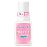Sularpek 8ml Nagelkleber, Nagelkleber Für Kunstnägel Extra Stark, Extra Stark Tipkleber, Kleber für Press on Nageltips, Nagel Kleber Gel Nägel mit Pinsel, für Falsche Acrylnägel, Naturnägel