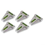 HEBEOT 5 x T-förmige Mini-Wasserwaagenplattform, Aluminiumlegierung, T-förmige Wasserwaagenplattform mit doppeltem Blasen-Design und starker Magnetfunktion