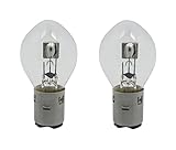 ShuoHui 2 Stück S2 6V 35/35W BA20d Biluxbirne KFZ Speziallampe NEU im Polybeutel Mofa Headlight
