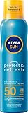 Nivea Schützen und Refreshing Dry Touch-Zerstäuben Spray LSF 50, 200 ml