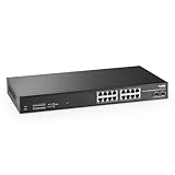 MokerLink 16 Port 2.5G Managed Ethernet Switch mit 2x10G SFP, 16x2.5G Base-T Ports, unterstützt LACP/VLAN/QOS/IGMP, Metall Web Managed lüfterloser RackMount Netzwerk Switch