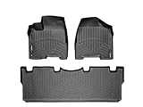 WeatherTech Passgenaue Bodeneinlagen für Toyota Sienna – 1. und 2. Reihe (443151-440872), Schwarz