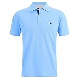 Poloshirt Herren Stehkragen Kurzarmshirt mit Knöpfe Polo Shirts Einfarbiges Bequem Atmungsaktive Sweatshirt Leicht Dünn Sportlich Trainingsshirt Sommer Slim Fit Arbeitsshirt