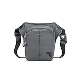 BUYEDBD Gürteltasche Nylon-Taille-Tasche Unisex-Beinbeutel, wasserdichte Taille, Motorrad-Reise-Drop-Gürteltasche, Schulter Crossbody Bag Taillenpackung(Grijs)