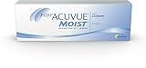 ACUVUE MOIST 1-Day Tageslinsen für empfindliche Augen & Allergiker – Tageskontaktlinsen mit -2,5 dpt und BC 8.5 – UV Schutz & angenehmes Tragegefühl – 30 Linsen