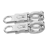 HEMOTON 2 Stück Stabile Panikhaken aus Zinklegierung Schnelles Öffnen Paracord Snap Hooks für Pferdeausrüstung Vielseitige Metallseil Haken für Reitsport und Training Silberfarben