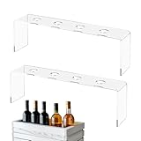Hydromatische transparente Acryl-Halterung – transparenter Acryl-Flaschenhalter | Display aus Weinkork mit 2 Stück | 4 Slot-Organizer Clearanti-Slip-Aufbewahrungslösung für die