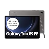 Samsung Galaxy Tab S9 FE Android-Tablet, 27,7 cm / 10,9 Zoll Display, 128 GB Speicher, Mit Stift (S Pen), Lange Akkulaufzeit, WiFi, Grau, Inkl. 36 Monate Herstellergarantie [Exklusiv bei Amazon]