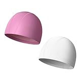 Badekappe für Damen, 2-teilig, atmungsaktiv, elastisch, wasserdicht, Schwimmbadkappe, für Outdoor-Sport, Sommer, Pool, Reisen, Urlaub, Angeln, Wandern, Damen, Herren, Kinder, Mädchen