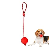 Meindin Hundespielzeug, Gummi-Seil-Bälle für Hunde – elastisches, solides Kauspielzeug zum Trainieren, Fangen und Apportieren, Ball an einem Seil, Hundespielzeug für kleine bis große Hunde