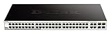 D-Link DGS-1210-52 Managed Gigabit Switch (52 Ports, davon 48 x 10/100/1000 Mbit/s Ports, 4 x Glasfaser SFP/Combo Slots)