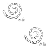 Toyvian 2 Sätze Anti-Diebstahl-Kettenschloss im Freien Fahrradkette sperren kleines Fahrradschloss Schlosskette Schlüssel Leicht Hochleistungs-Kettenschloss Fahrradversorgung Eisen Silber