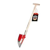 SHW-FIRE | Hohlspaten mit Eschenholzstiel, T-Griff, geschmiedetem Spezialstahl, Spaten ideal zum Pflanzen & Wurzeln durchtrennen | Made in Germany