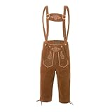 Herren Overall Shorts Jumpsuit,Herren Vintage Einfarbig Latzhose,Regular Fit Sommer Kurze Hose,MäNner LäSsiges Arbeitshose,Klassiche Bierfest Performancesanzug,Urlaub Freizeitshorts Mit Tunnelzug