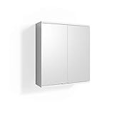 Vicco Bad Spiegelschrank Roy, Weiß, 60 x 68 cm