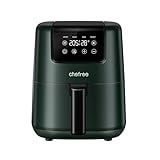 CHEFREE Heißluftfritteuse 2L, 4-in-1 Mini Airfryer Multi-Herd, Energiesparend, Kompakt, Heissluftfriteuse klein ohne Öl, Spülmaschinenfest, 900W, Schwarz, AF300, Dunkelgrün