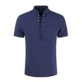 Kurzarm Herren Leichte Komfortabel Atmungsaktiv Casual t-Shirt Jugend All-Match klassisch Tops Regular fit Mode Sportshirt I-Navy XXL
