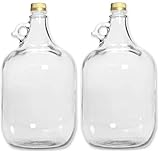 lilawelt24 2 x 5L GLASBALLON Weinballon GÄRBALLON GLASFLASCHE Flasche Gallone Leere Glasflasche zum Befüllen