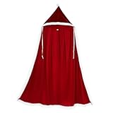 Homoyoyo Weihnachtsmannkostüm mit Kapuze Weihnachtsroter Umhang Kapuzenmantel Halloween weihnachten verkleidung weihnachts umhang Kapuzenumhang für Frauen weihnachtskostüm zubehör Polyester