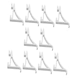 HOMOCONO 10 Stück Kühlschrank Regal Clips Stabiler Halter für Verschiedene Kühlschrankgrößen Multifunktionale Clips für Kühlgeräte Rv Kühlschrank und Schrankregalstützen