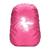 TaimeiMao Einhorn Schulranzen Regenschutz,Regenschutz Schulranzen Einhorn,Einhorn Rucksack Überzug Reflektierend,Regenschutz Schulranzen Step by Step,Rucksack Überzug Reflektierend für Mädchen Kinder